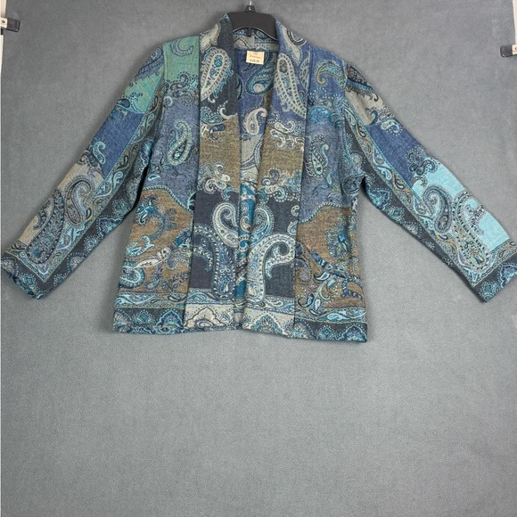 ATELIER LILA Jacket Multicolour Cardicoat 100% Wool Vintage Hippy Y2K Small/Med? - Picture 4 of 16